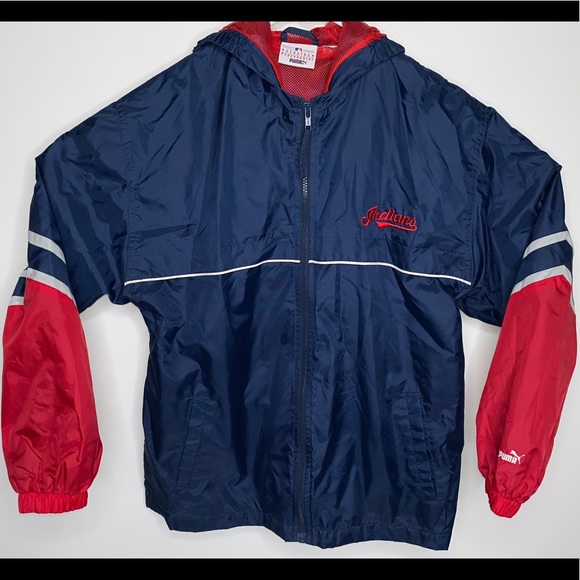 Vintage PUMA Cleveland Indians MLB Full-Zip Hoodie - Picture 2 of 8
